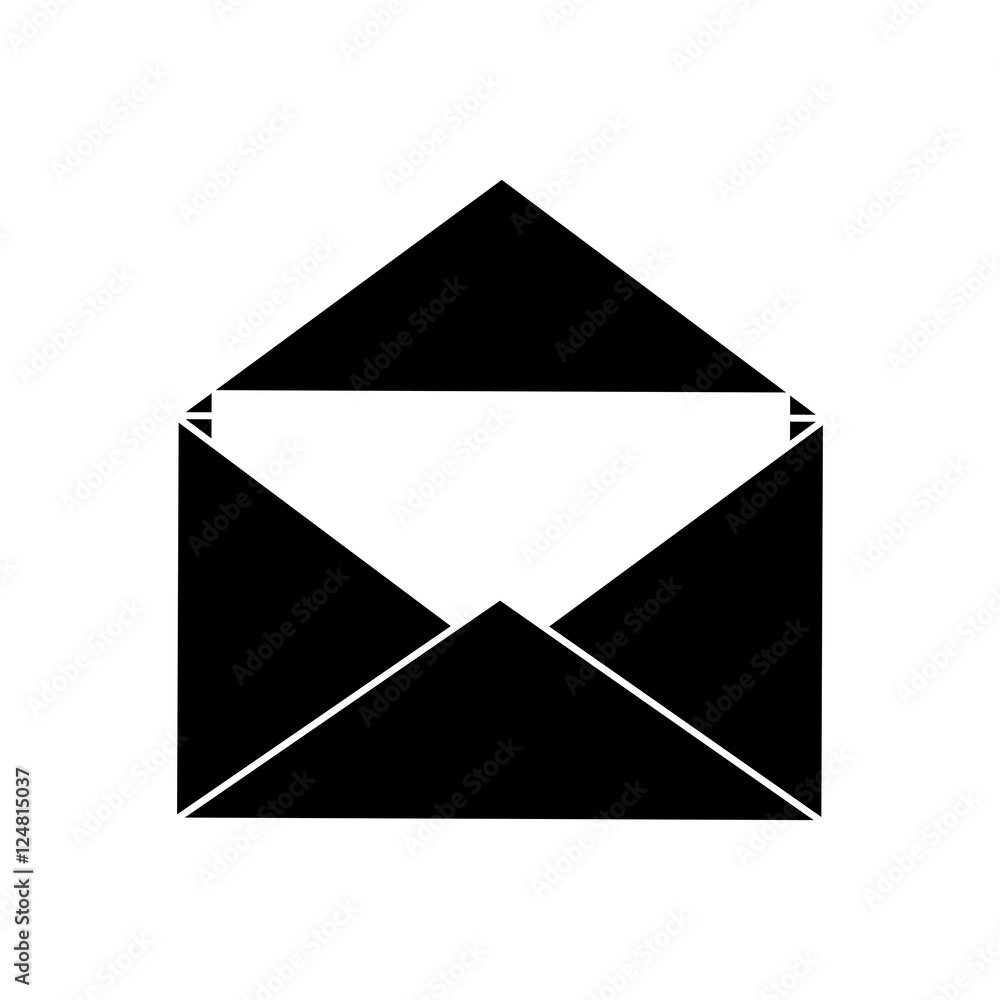 Envelope email icon. mail message and letter theme. Isolated design. Vector illustration Envelope email icon. mail message and letter theme. Isolated design. Vector illustration