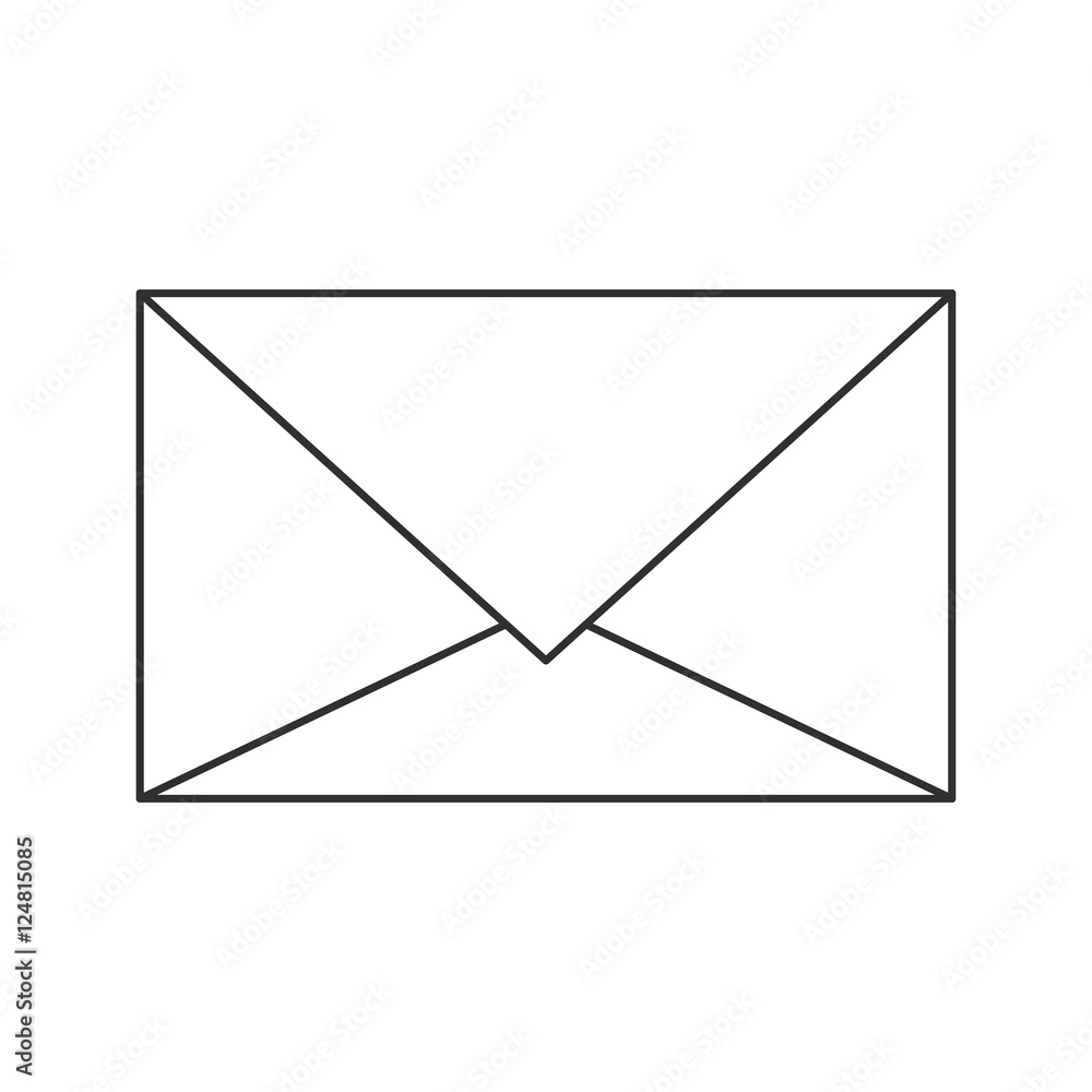 Envelope email icon. mail message and letter theme. Isolated design. Vector illustration Envelope email icon. mail message and letter theme. Isolated design. Vector illustration