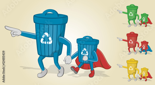 Father and Super Son Recycle Bin