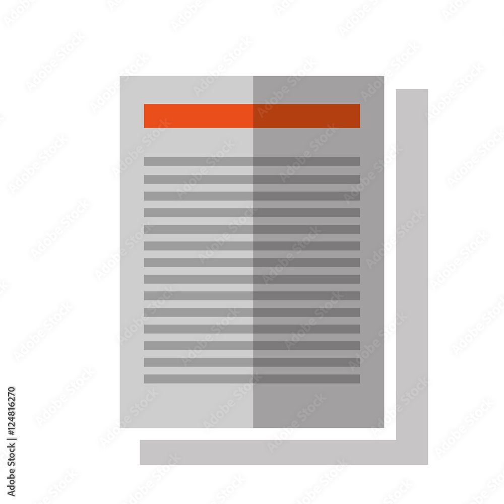 Piece of paper icon. Document data office information theme. Isolated design. Vector illustration Piece of paper icon. Document data office information theme. Isolated design. Vector illustration