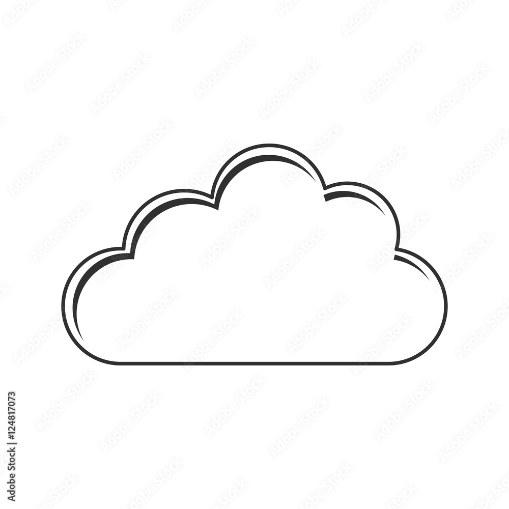 Cloud icon. Weather sky and nature theme. Isolated design. Vector illustration Cloud icon. Weather sky and nature theme. Isolated design. Vector illustration
