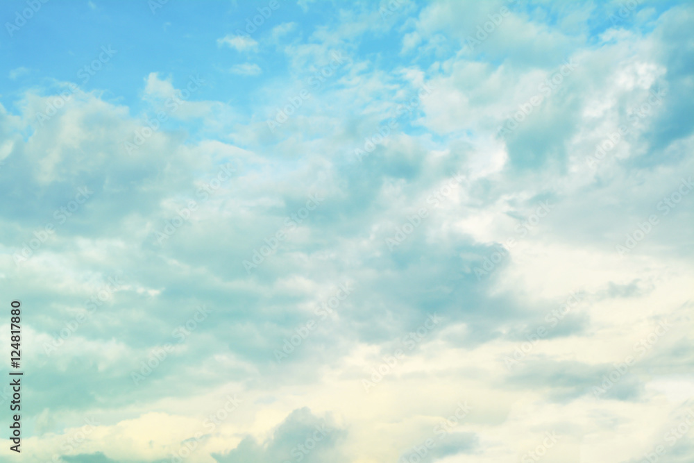 blue sky with cloud nature background
