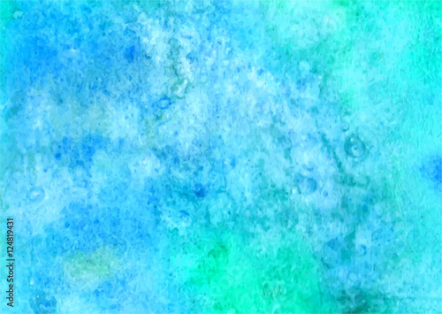 Blue watercolor vector background. Abstract hand paint square stain backdrop