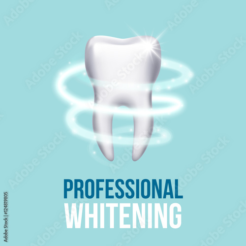 Teeth protection, tooth care dental medical vector concept