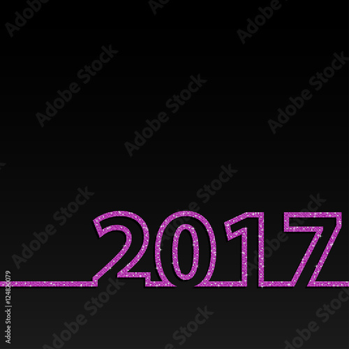 2017 Glittering Pink sequins numbers.