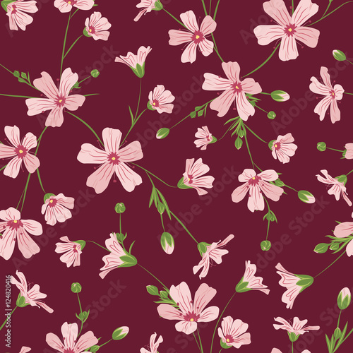 Gypsophila baby's breath floral seamless pattern © imaginarybo