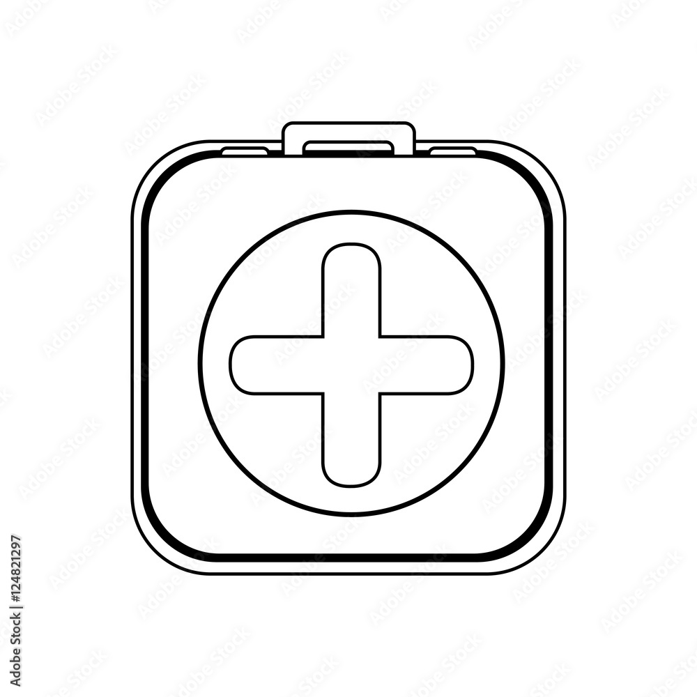 Fototapeta premium first aid kit icon image vector illustration design 