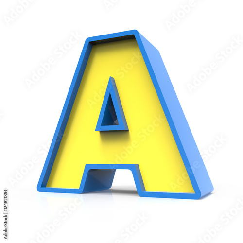 3D toylike letter A