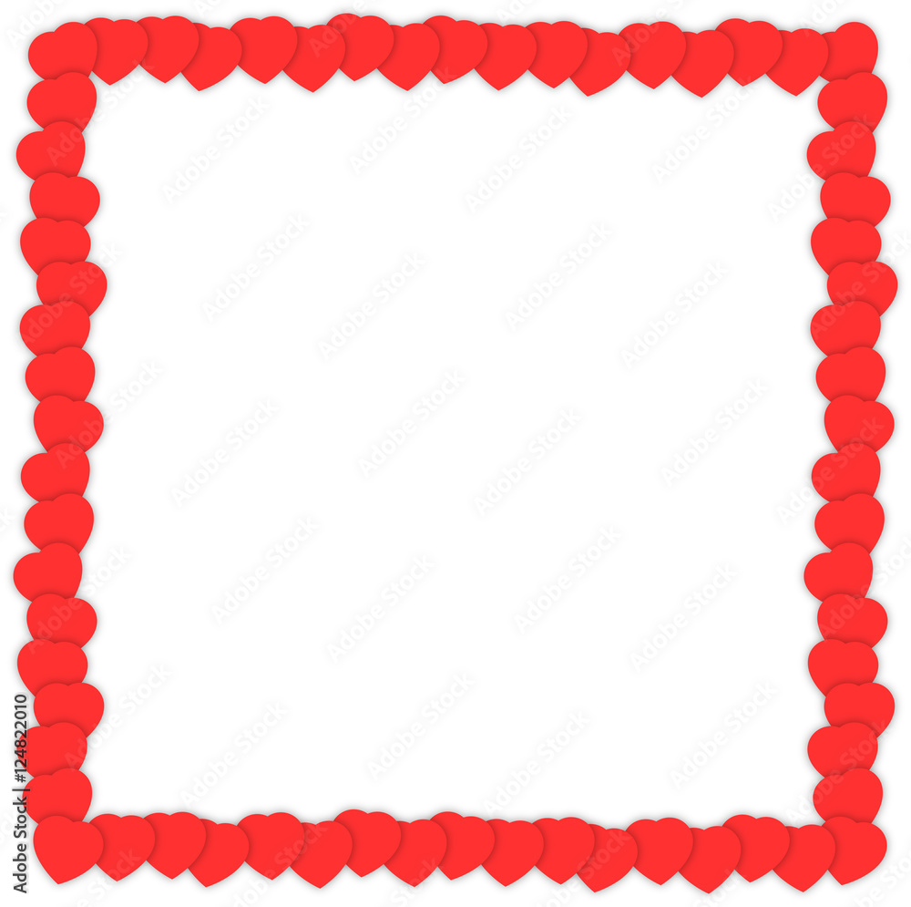 Obraz premium overlap hearts frame