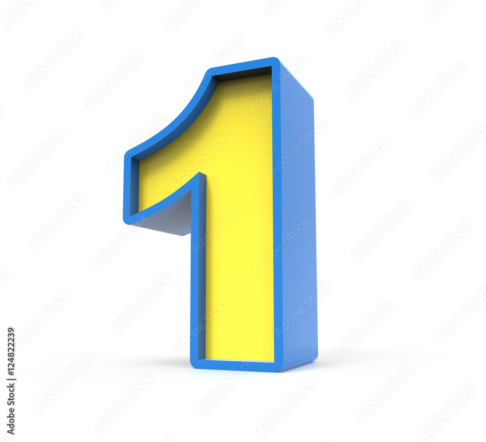 3D toylike number 1 3D toylike number 1