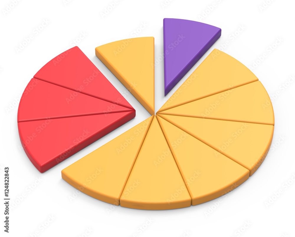 Obraz premium 3d pie chart model