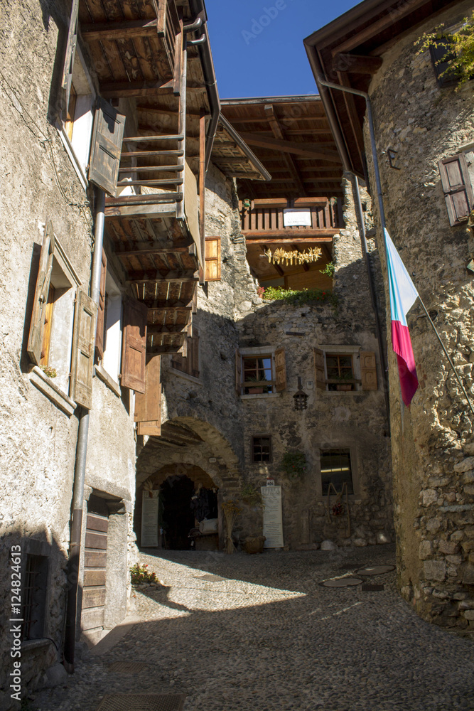 Medieval Borgo di Canale in the Italian mountains