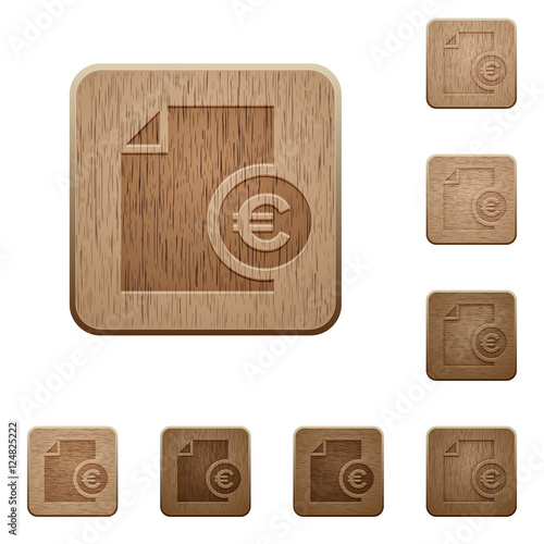 Euro report wooden buttons