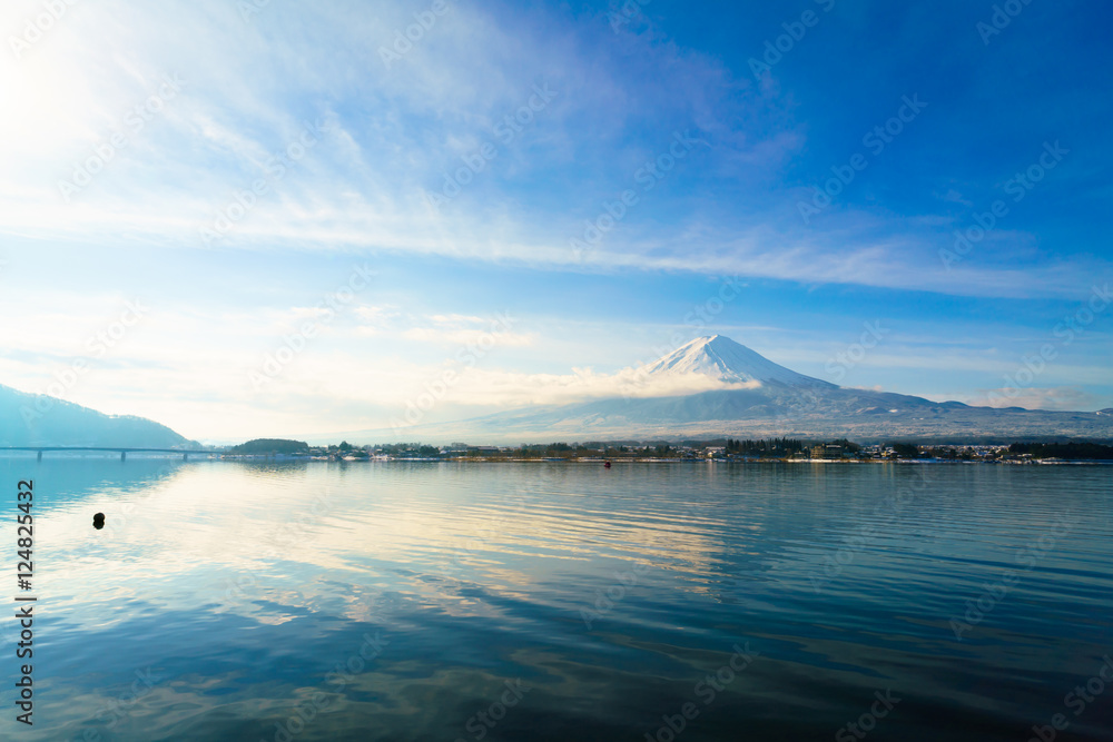 Mountain fuji and lake kawaguchi, Japan