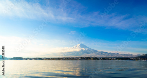 Mountain fuji and lake kawaguchi, Japan