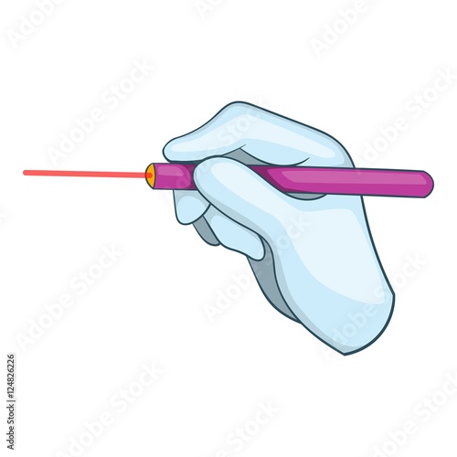 Laser eye surgery procedure icon. Cartoon illustration of laser vector icon for web design