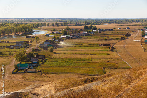 Aktashevo - Gafuriysky village in the district of Bashkortostan photo