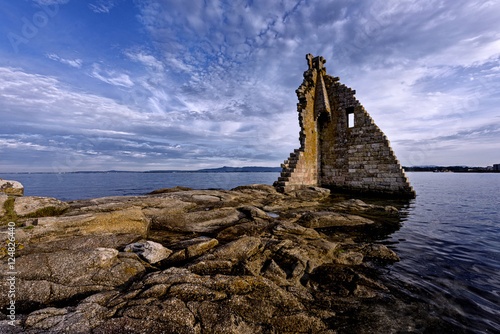 Ruins of San Saturn tower. Pontevedra, Spain