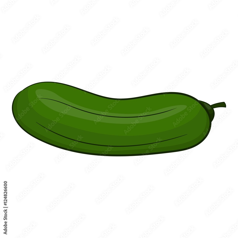 Cucumber icon. Cartoon illustration of cucumber vector icon for web design Cucumber icon. Cartoon illustration of cucumber vector icon for web design