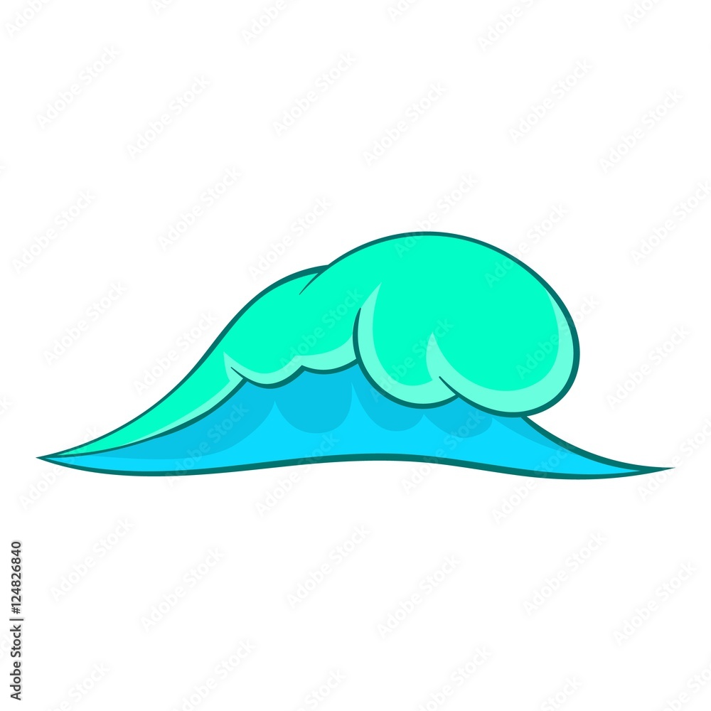 Big ocean wave icon. Cartoon illustration of big ocean wave vector icon for web