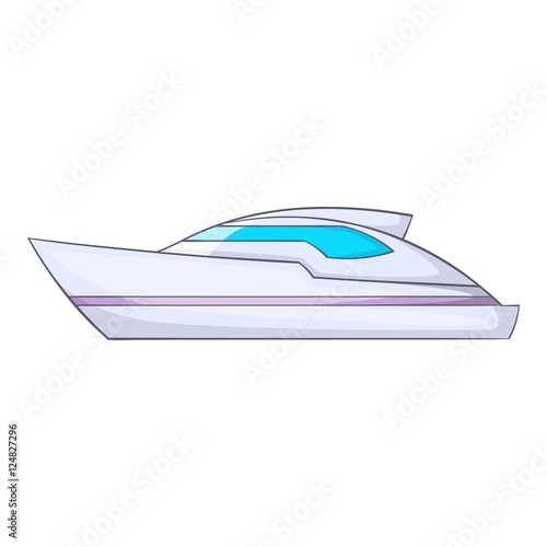 Powerboat icon. Cartoon illustration of powerboat vector icon for web
