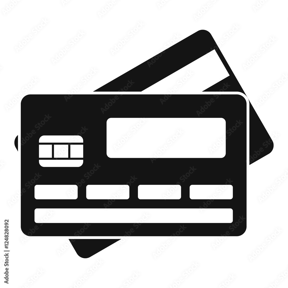 Credit card icon. Simple illustration of credit card vector icon for web Credit card icon. Simple illustration of credit card vector icon for web