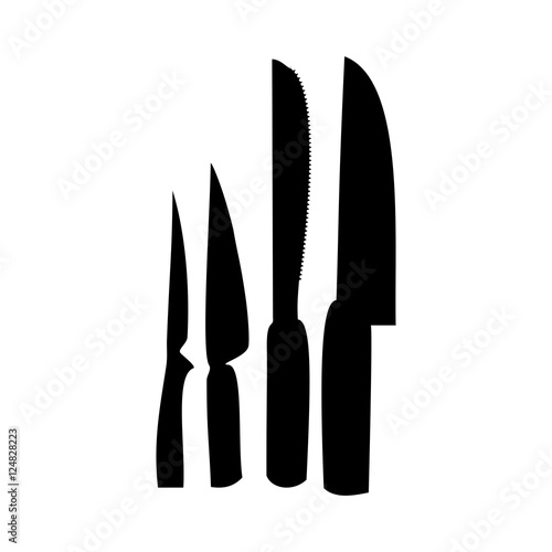 kitchen knives related icon image vector illustration design 
