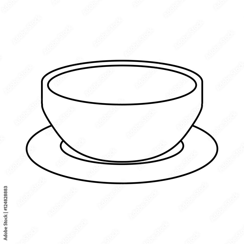 soup bowl icon image vector illustration design 