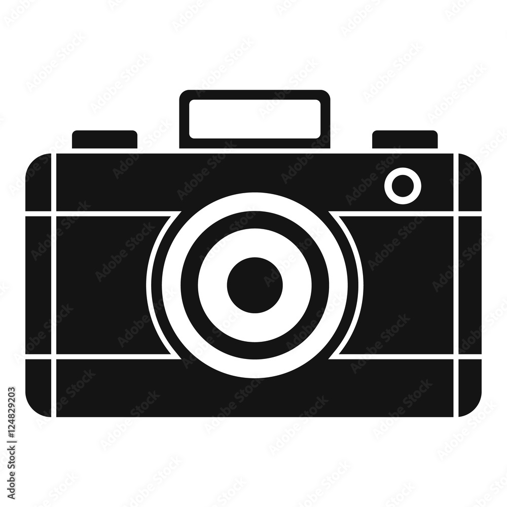 Photo camera icon. Simple illustration of photo camera vector icon for web Photo camera icon. Simple illustration of photo camera vector icon for web