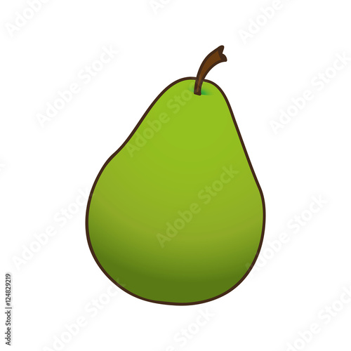 pear fruit icon image vector illustration design 