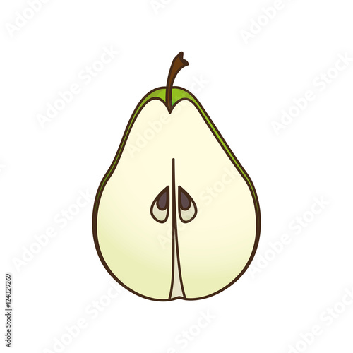 pear fruit icon image vector illustration design 