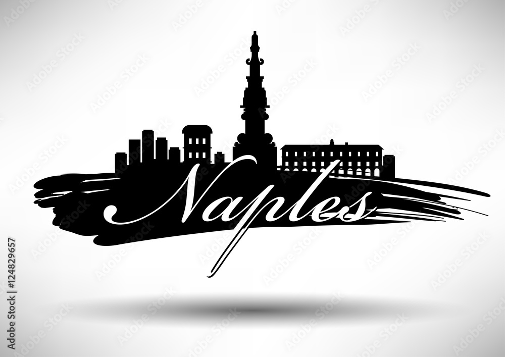 Fototapeta premium Vector Graphic Design of Naples City Skyline
