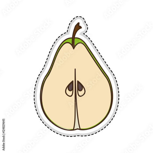 pear fruit icon image vector illustration design 