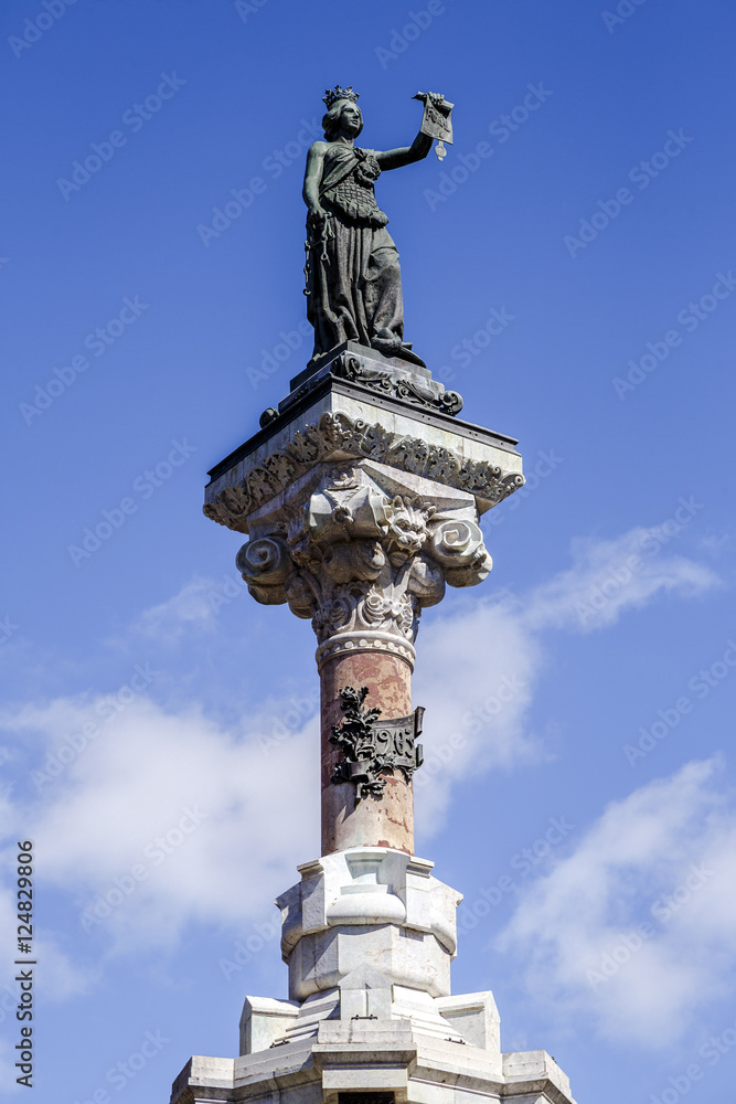 Los Fueros monument, Pamplona (Spain)