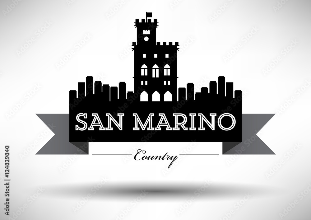 Vector Graphic Design of San Marino City Skyline
