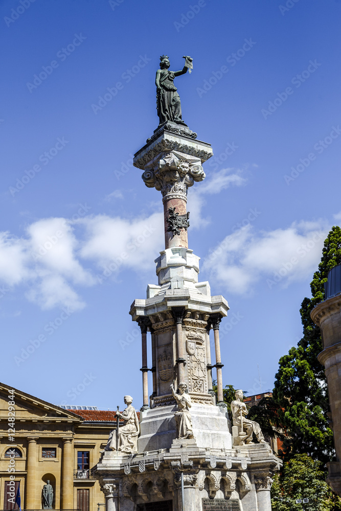 Los Fueros monument, Pamplona (Spain)