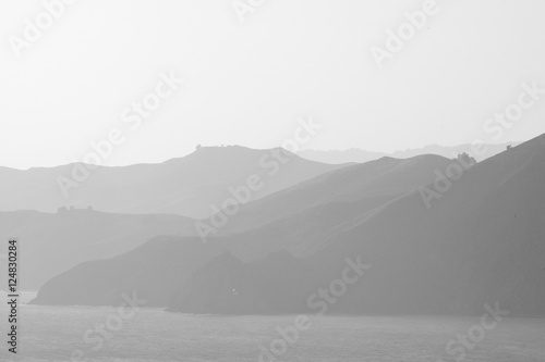 marin headlands bw photo