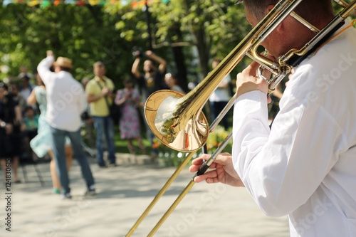 Performance of a jazz band