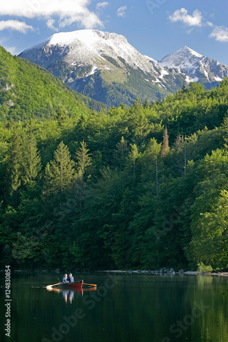 lake canoe fishermen