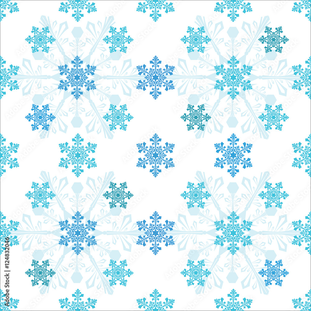 Seamless pattern from snowflakes on a white background Seamless pattern from snowflakes on a white background