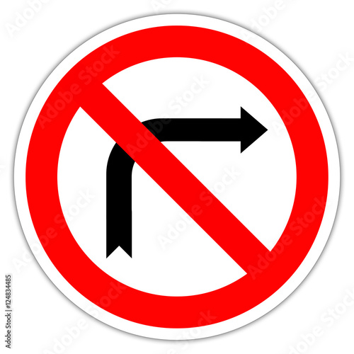 Free Download Panneau routier en France : interdiction de tourner à droite - GFXLoad