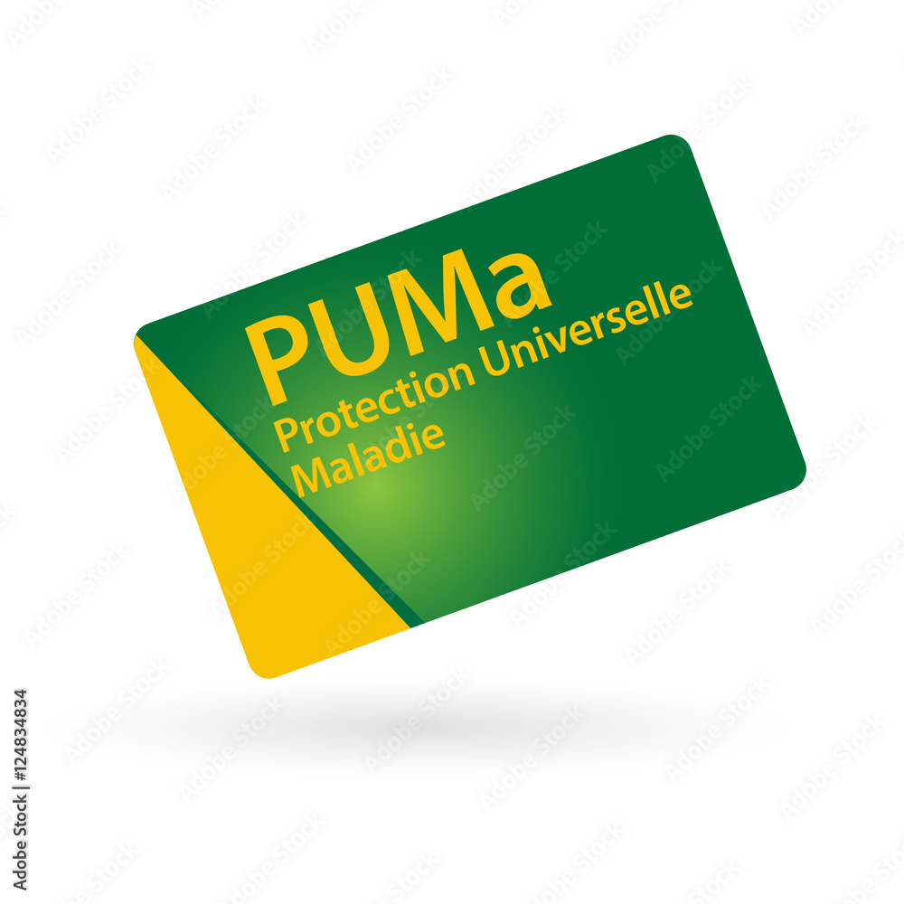 Picto carte sécurité sociale / PUMa (protection universelle maladie) vector  de Stock | Adobe Stock