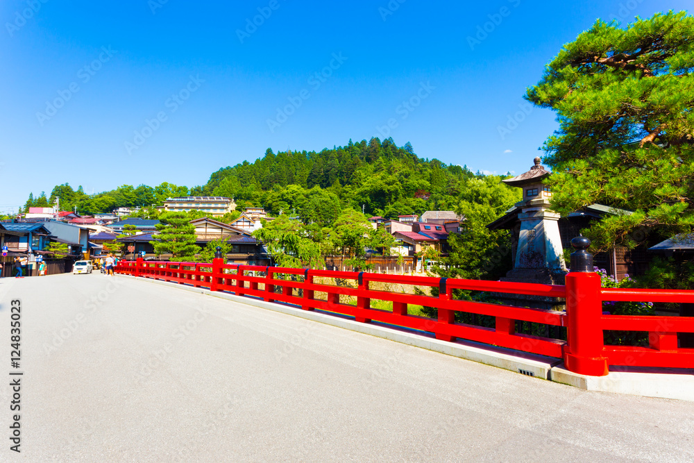 Fototapeta premium Takayama Naka-Bashi Bridge Old Town Entrance H