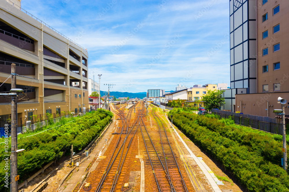 Train Station Tracks Hida-Takayama Daytime H
