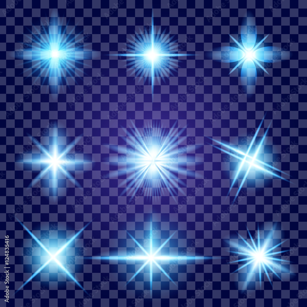 Creative concept Vector set of glow light effect stars bursts with sparkles isolated on black background. For illustration template art design, banner for Christmas celebrate, magic flash energy ray Creative concept Vector set of glow light effect stars bursts with sparkles isolated on black background. For illustration template art design, banner for Christmas celebrate, magic flash energy ray