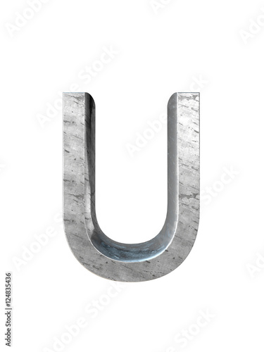 Metal alphabet. 3D rendering