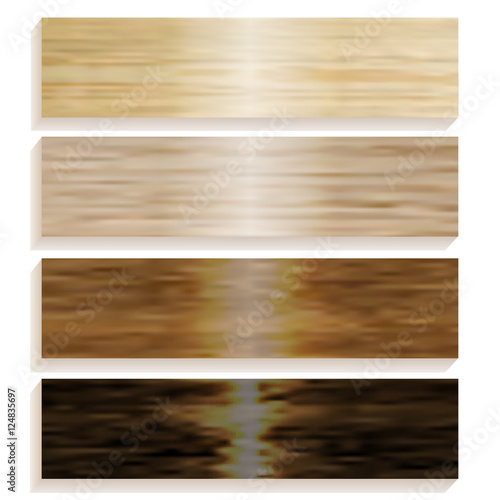 Set the boards of various wood. Laminated flooring. Wooden background. Wood texture. illustration