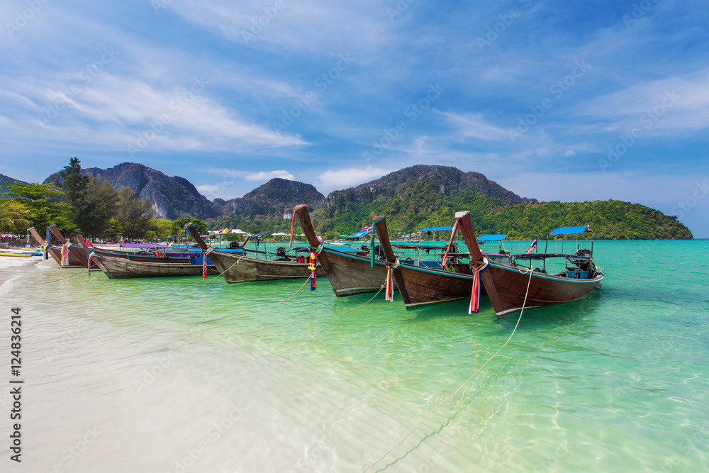 Boats On Koh Phi Phi Thailand