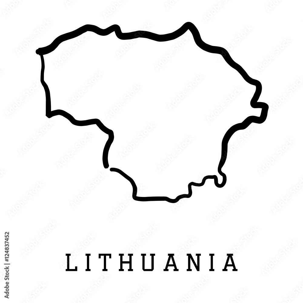 Lithuania map - vector illustration