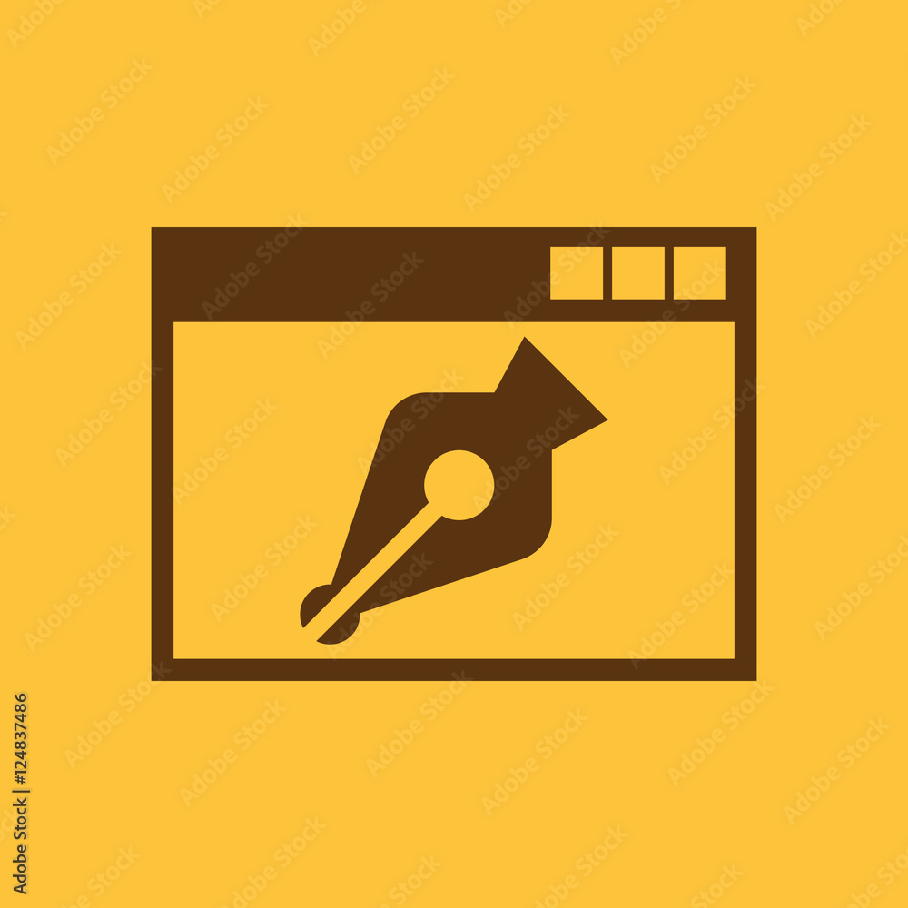 The web design icon. WWW and browser, development, seo, web design symbol. UI. Web. Logo. Sign. Flat design. App. The web design icon. WWW and browser, development, seo, web design symbol. UI. Web. Logo. Sign. Flat design. App.